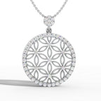 Floral Circle 925 Silver Pendant