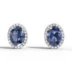 Royal Blue Oval Earring