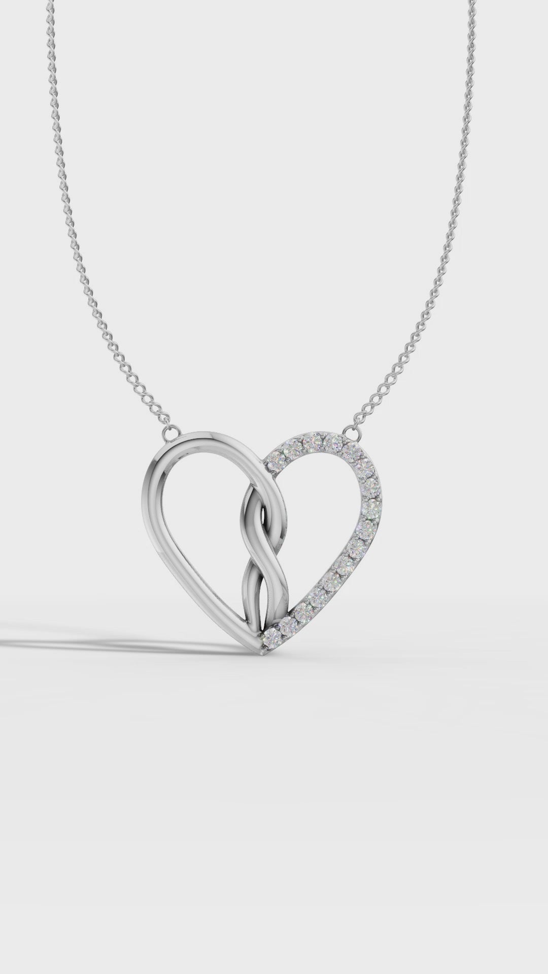 Twisted Heart 925 Silver Pendant & Earring Set – 92Five