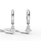 Minimalist Diamond Drop Earrings