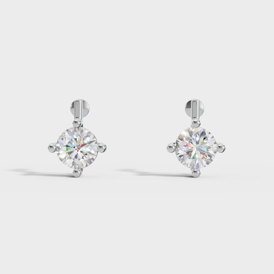 Minimal Hoop Stud Earrings