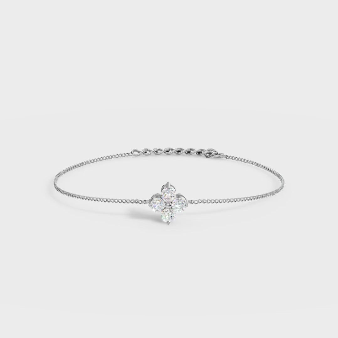 Flower Diamond Bracelet
