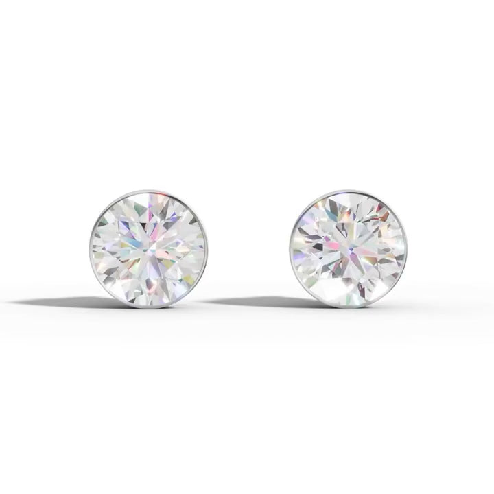 Simple Diamond Earrings