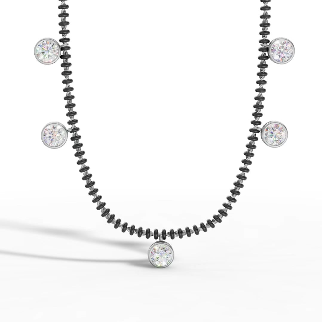Black Beads and Diamond Mangalsutra