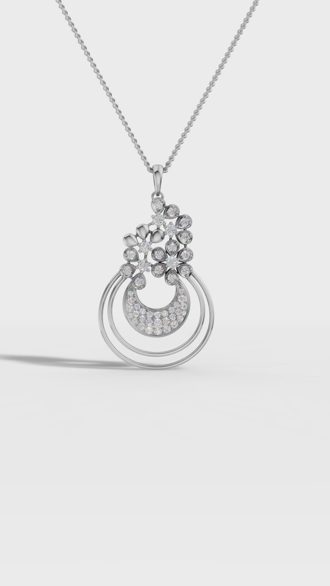 Floral Radiance 925 Silver Pendant & Earring Set – 92Five