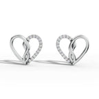 Twisted Heart 925 Silver Earring