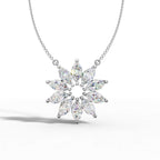 Flora Halo Diamond Pendant