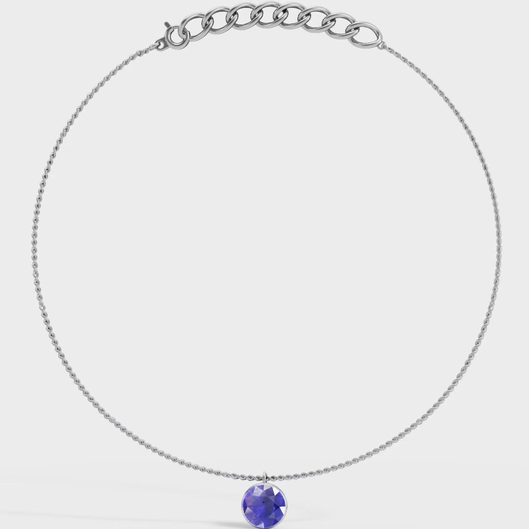 Blue Diamond Anklet