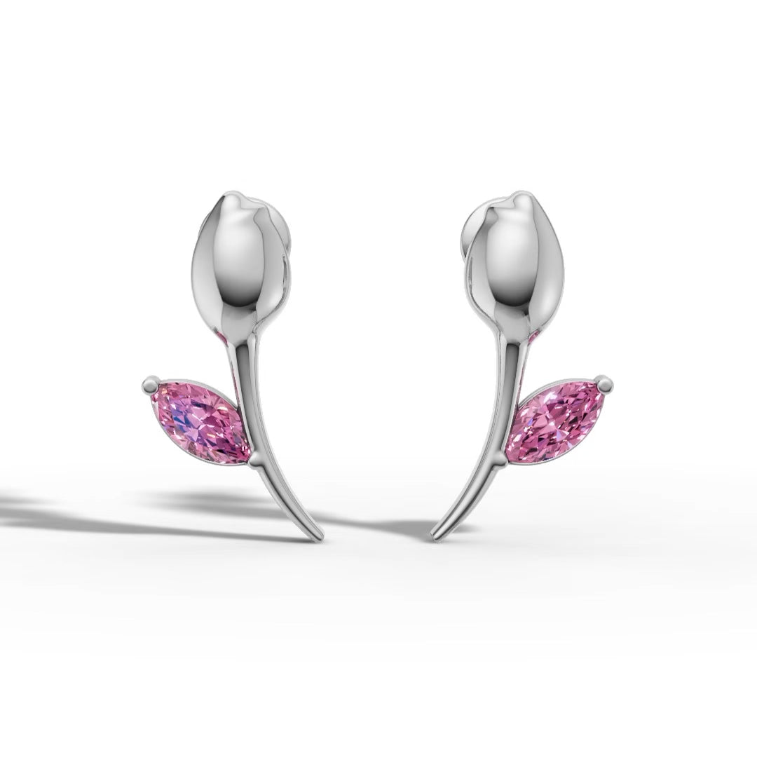 Tulip Minimalist Earrings
