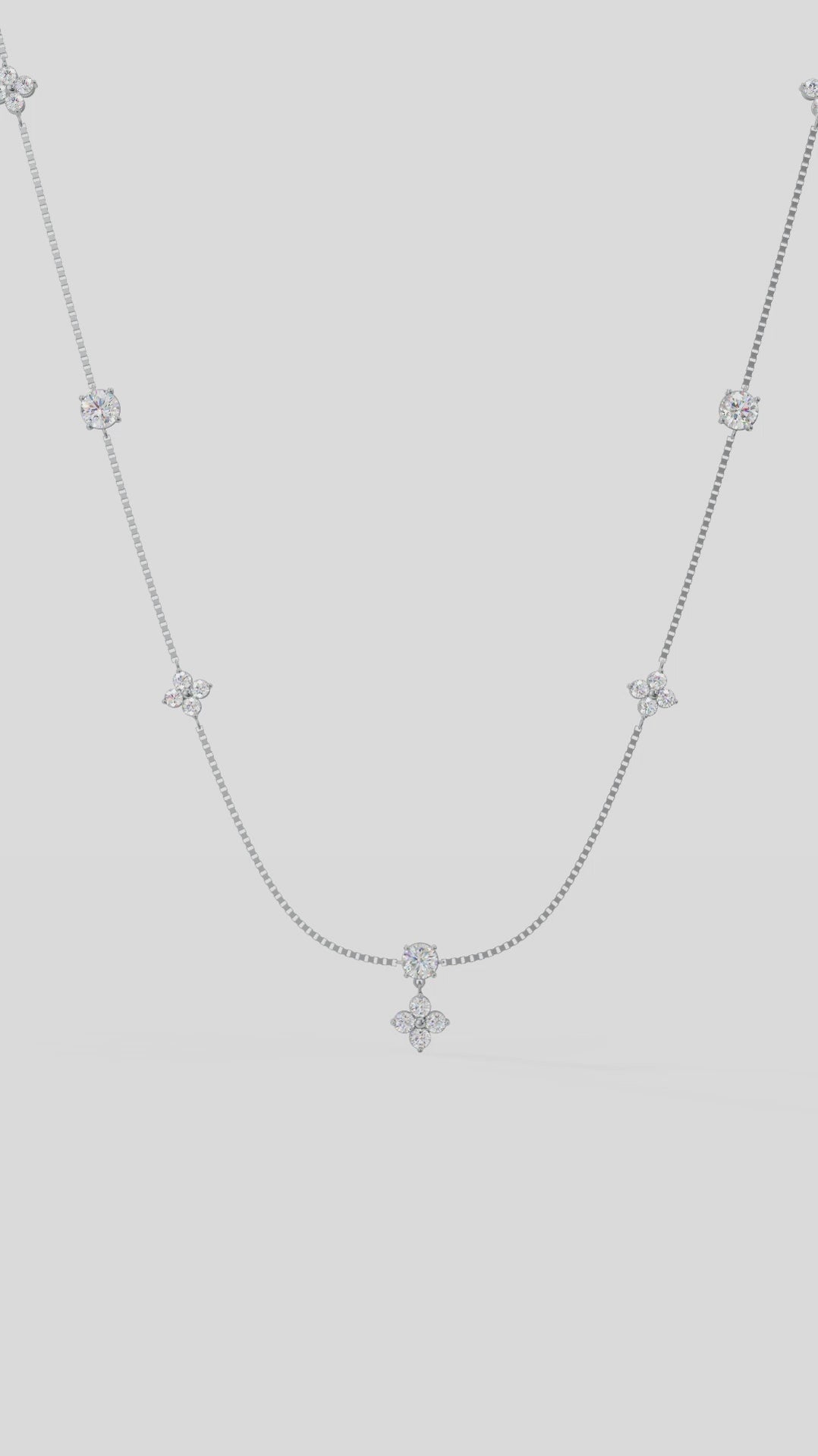 Flower Diamond Necklace