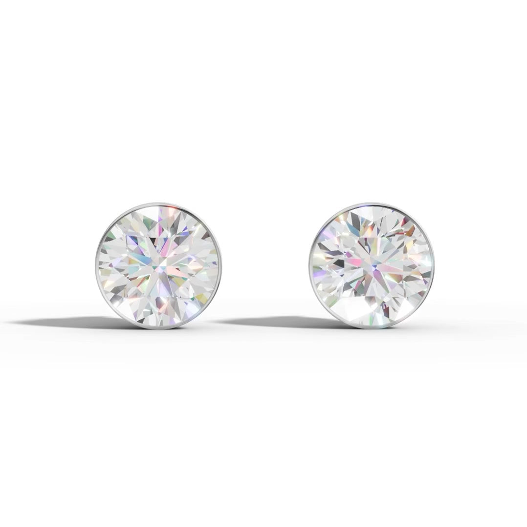 Simple Diamond Earrings