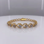 18KT Gold Circle Link Bracelet