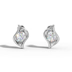 Round Diamond Italian Stud Earrings