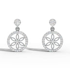 Floral Circle 925 Silver Earring