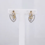 18KT Gold Twin Leaf Earrings