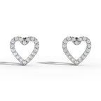 Diamond Heart Earrings