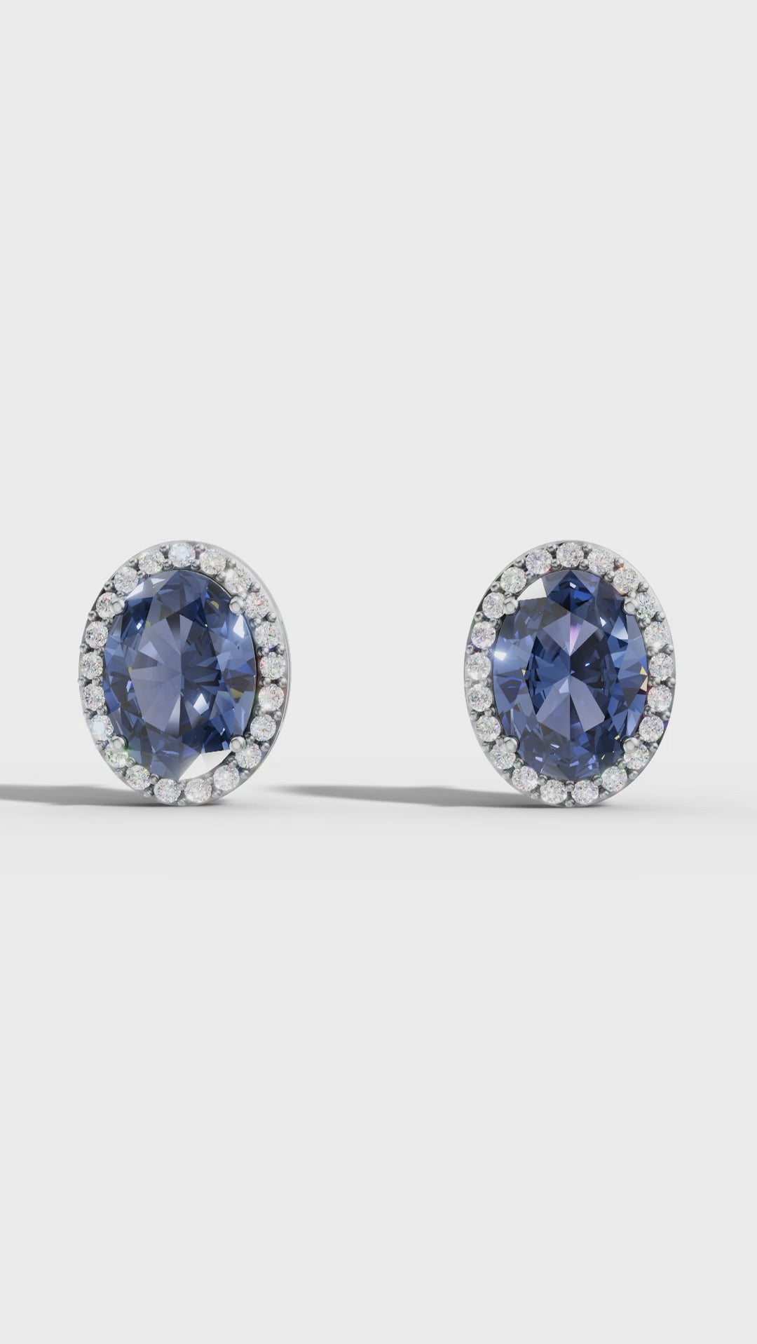 Royal Blue Oval Pendant & Earring Set in 925 Silver – 92Five