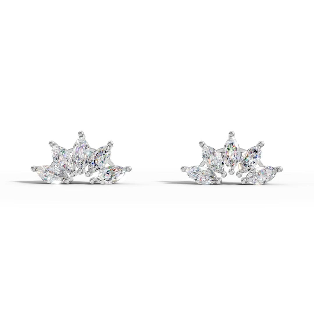 Flora Halo Diamond Earrings