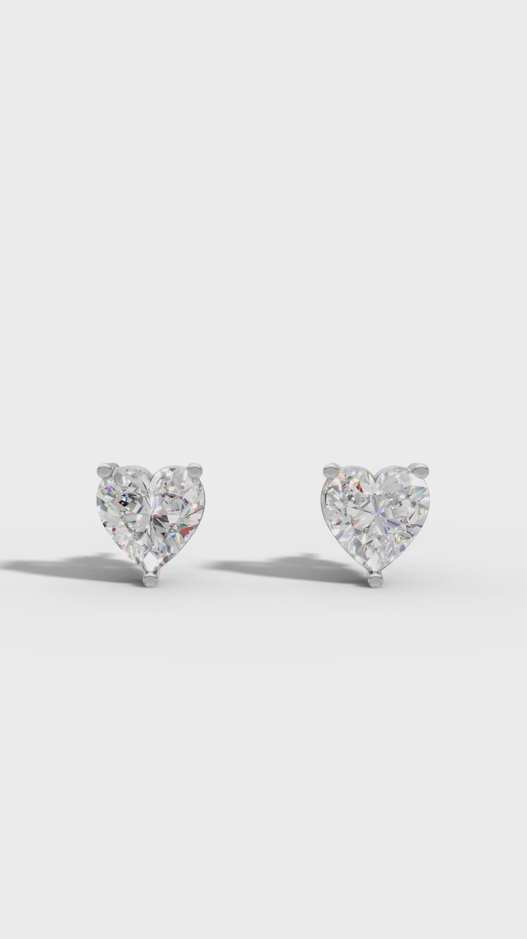Heart-Shaped Diamond Pendant Set for Women