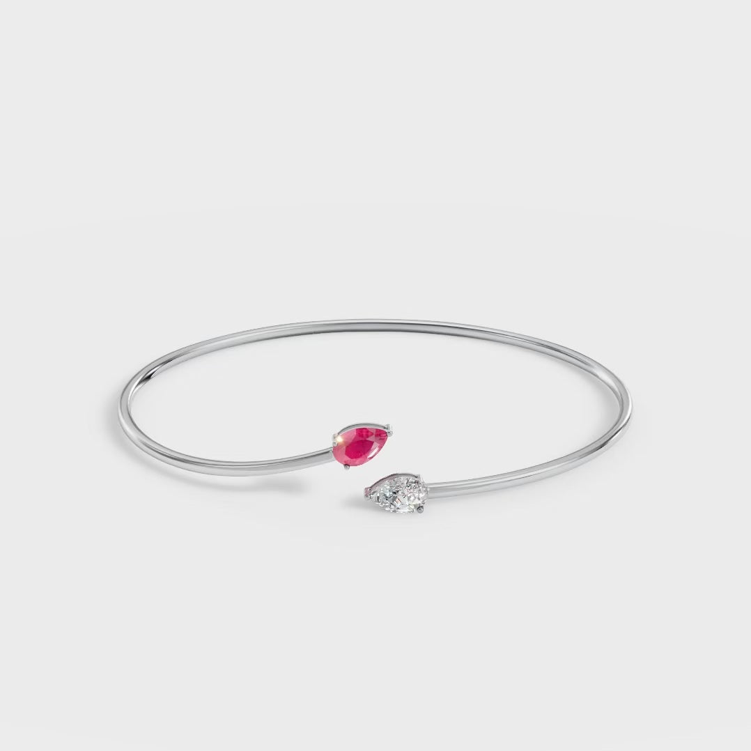 Aurora Drop Open Bracelet