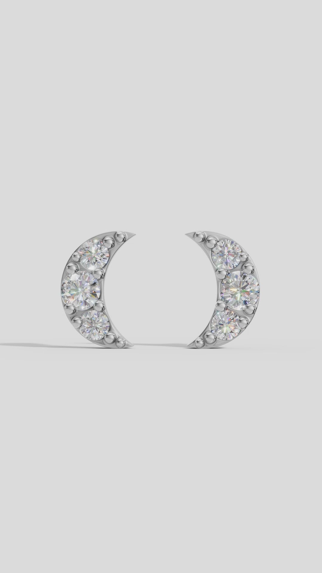 Half Moon Stud Earrings