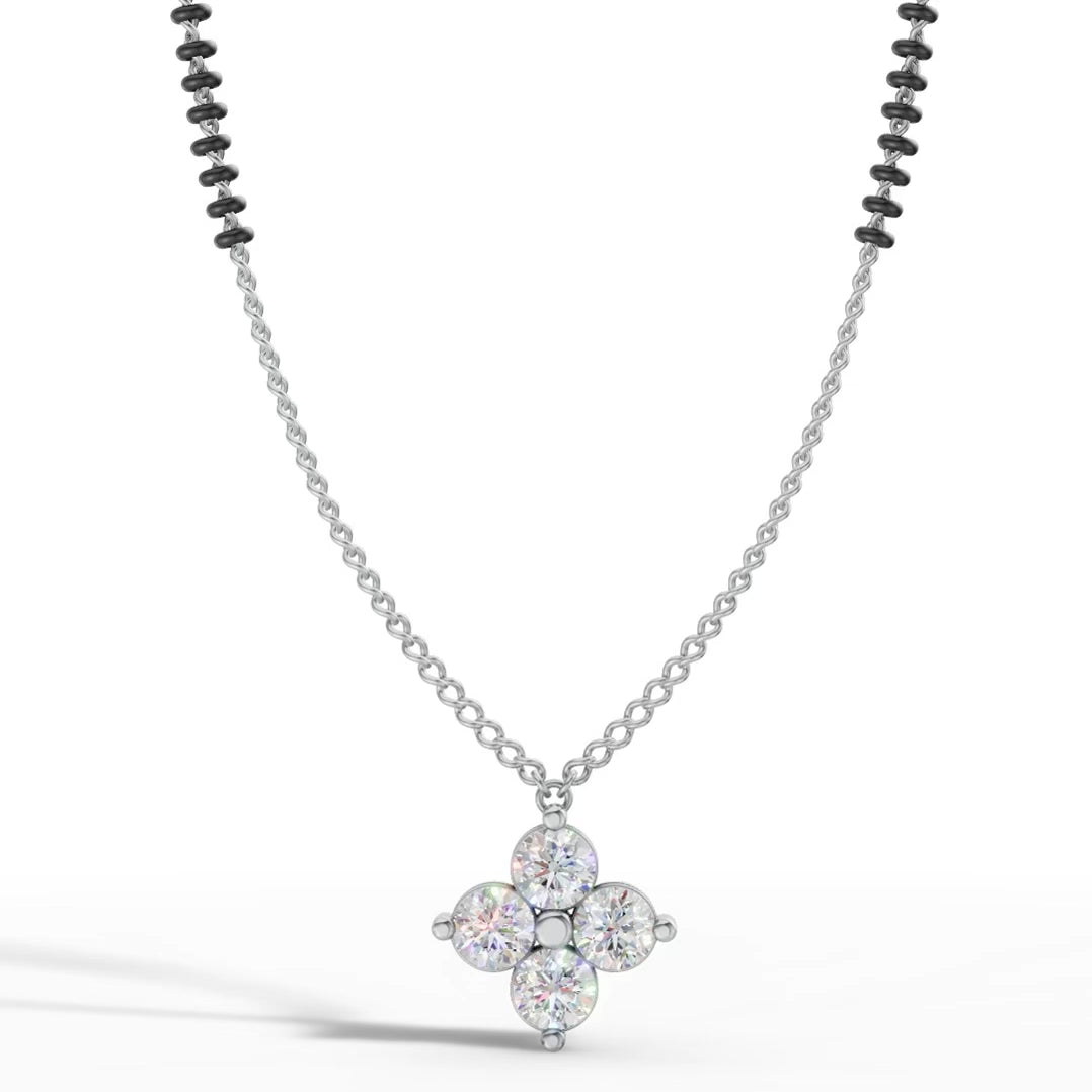 Diamond Flower Mangalsutra