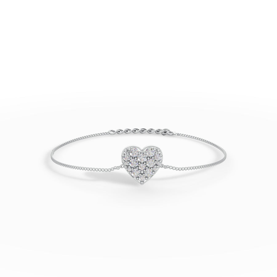 Heart Shape Diamond Bracelet