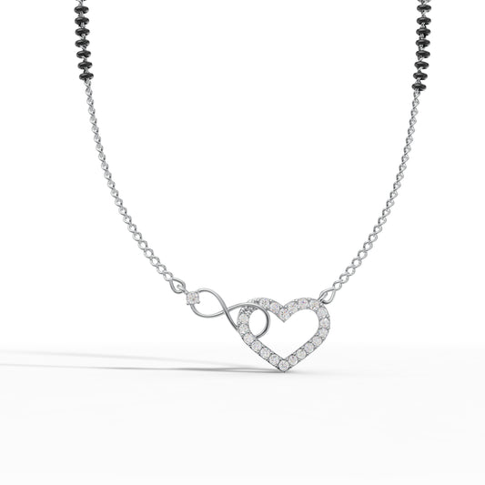 Infinity Heart Diamond Mangalsutra - 92Five