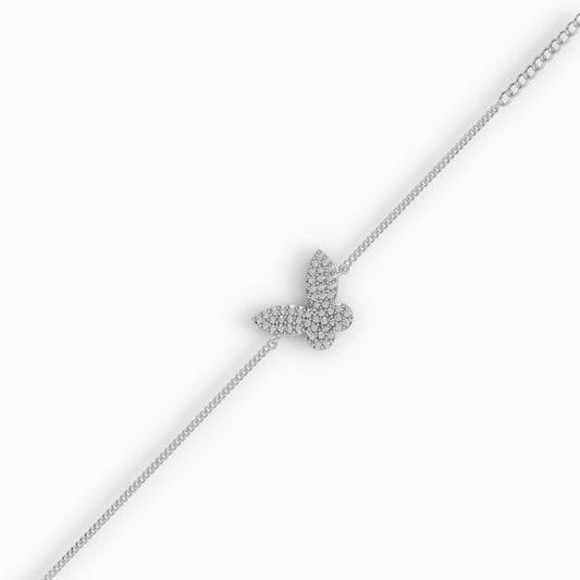 Butterfly Charm Diamond Bracelet