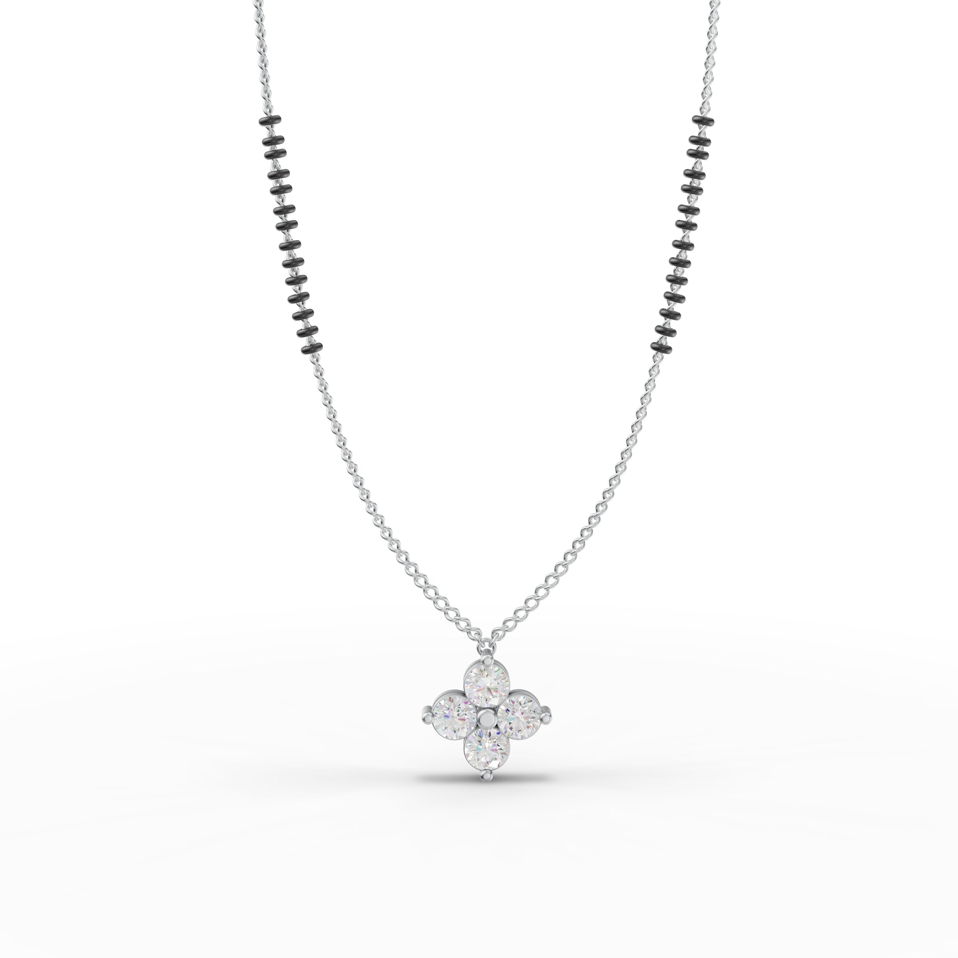 Diamond Flower Mangalsutra - 92Five
