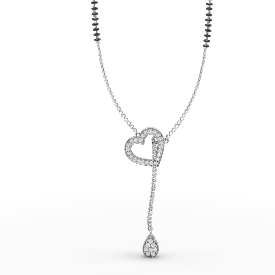 Heart Shape Delicate Diamond Mangalsutra