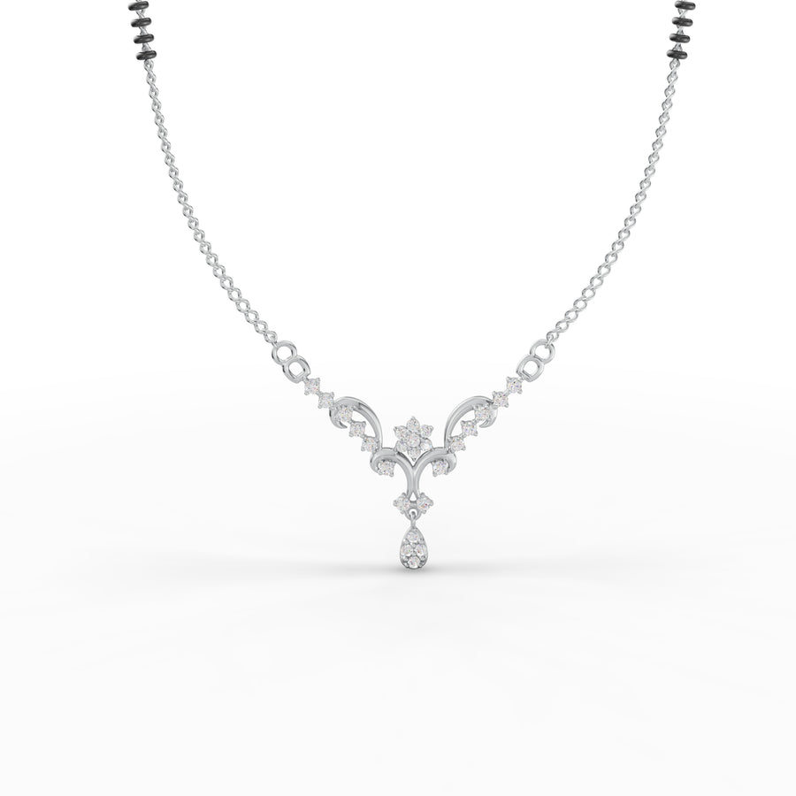 Floral Diamond Mangalsutra