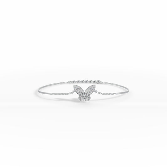 Butterfly Charm Diamond Bracelet