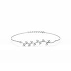 Handcrafted Flower Leaf Diamond Bracelet - 92Five
