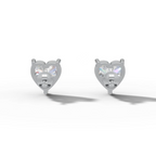 92five jewels 925 Silver Heart Shape Earrings Or Mini Studs Silver Jewellery for Women & Girl's | Great for Gifting